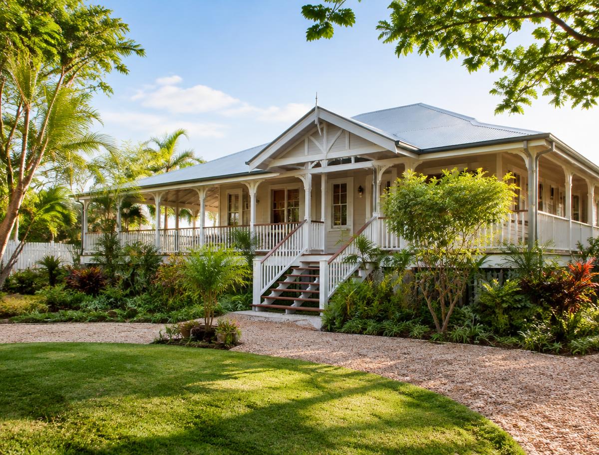 Queenslander home with wraparound verandah